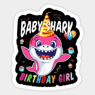 Birthday Girl Baby Shark T-Shirt Sticker